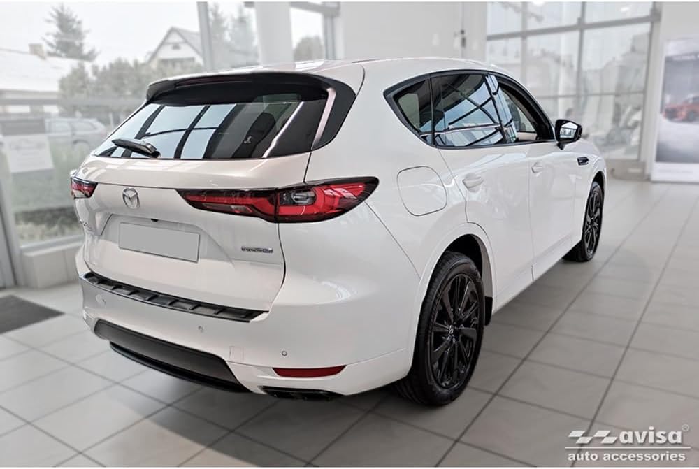 Avisa Schwarz Edelstahl Heckstossstangenschutz kompatibel mit Mazda CX-60 (KH) 2022- 'STRONG EDITION