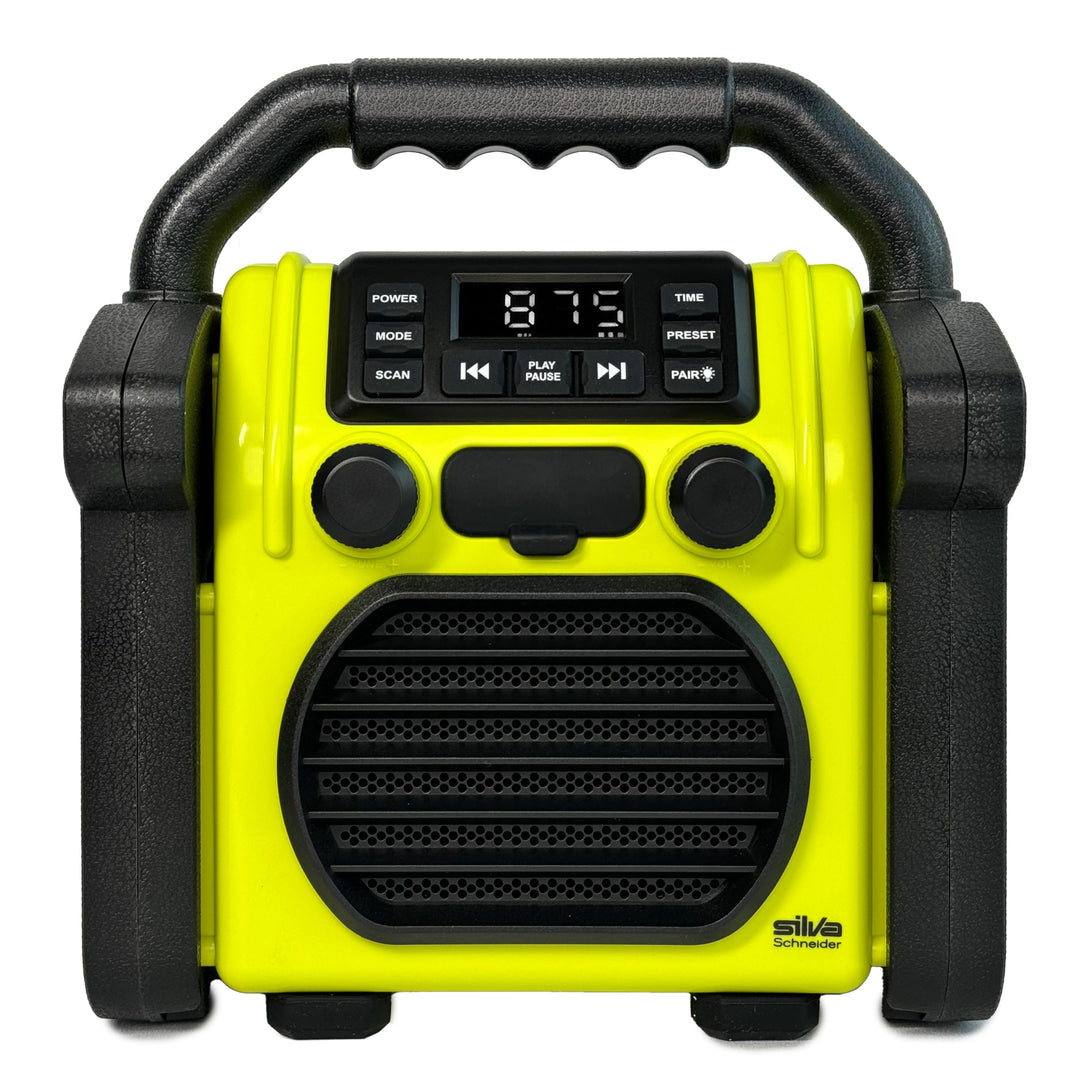 BR 230 BT, Baustellenradio Bluetooth - Neongelb/Offwhite - Silva Schneider - Digitales PPL Radio, 10