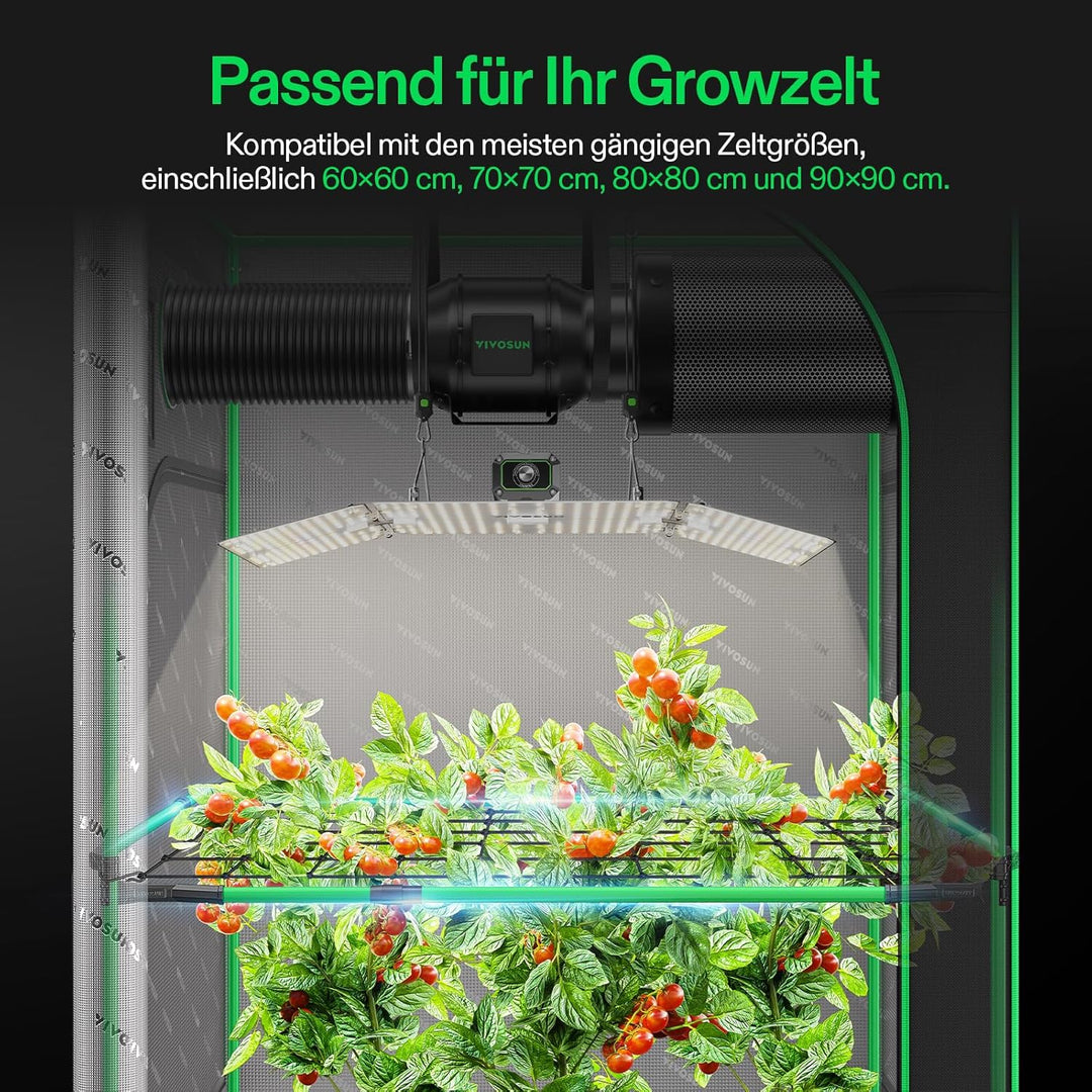 VIVOSUN High-CFM Stützstangen-Set für Growzelt, Heavy-Duty Querstreben, 60–90 cm verstellbar, hohe T