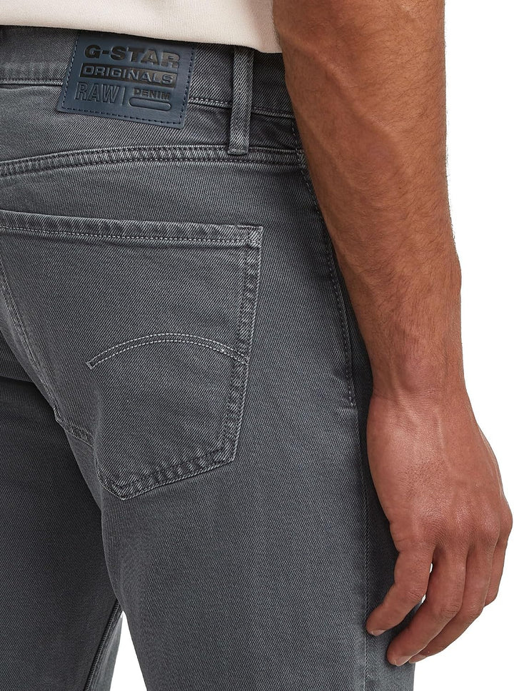 G-Star Raw Herren Jeans Mosa Straight Jeans 26W / 30L Mehrfarben (India Ink/Folkstone Gray Double Dy