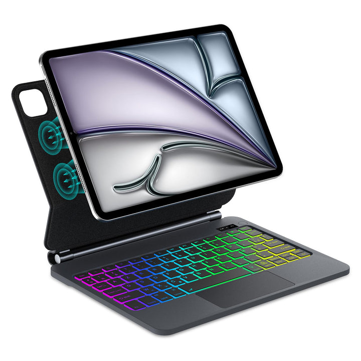 Magic Tastatur Hülle für iPad Air 13 2025/2024 (M3/M2), Magic Keyboard für iPad Pro 12.9 (6/5/4/3 Ge