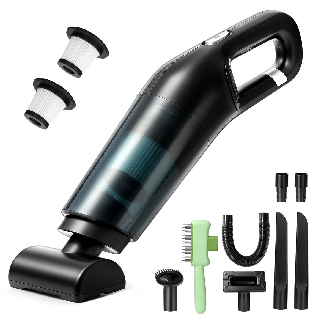 Handstaubsauger Akku Kabellos, 25000pa Auto Staubsauger Stark mit Bürstenloser Motor, 4-in-1Mini Sta