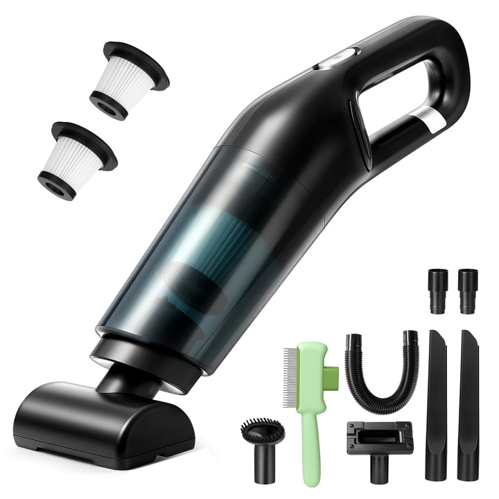 Handstaubsauger Akku Kabellos, 25000pa Auto Staubsauger Stark mit Bürstenloser Motor, 4-in-1Mini Sta
