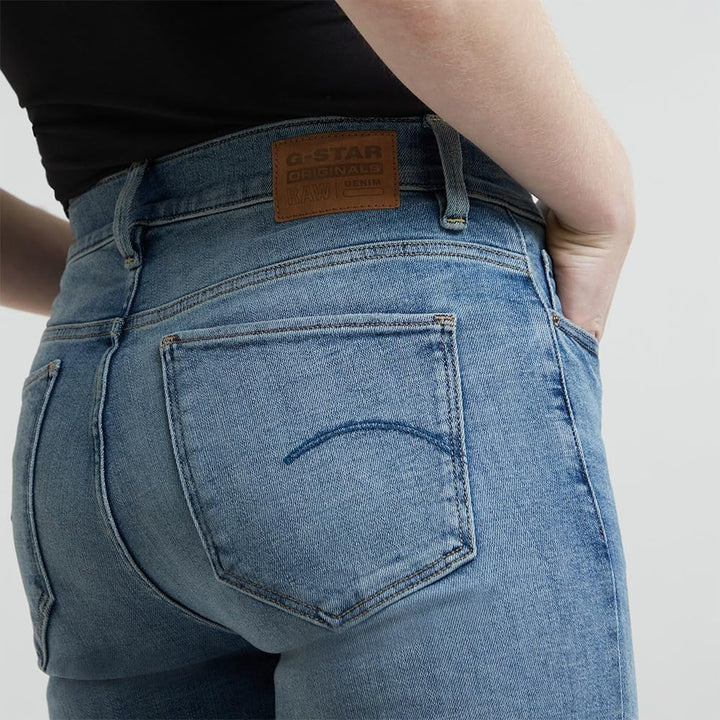 G-Star Raw Damen Strace Straight Jeans 23W / 28L Blau (Sun Faded Niagara D23951-c051-d898), 23W / 28