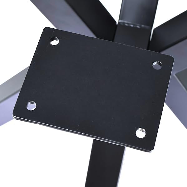Homtone Metall Tischbeine für Runder Tisch, 2 Stück Kreuzform Industrial Metallfüsse Tischgestell Ti