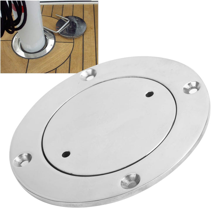 Boot Deck, 3in Edelstahl Runde Zugang Luke Abdeckung Hardware Luke mit abnehmbarem Deckel und Schlüs