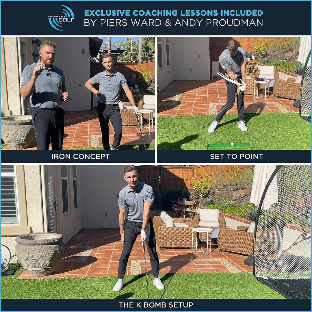 ME AND MY GOLF Dual Turf Golf-Schlagmatte, Schwarz