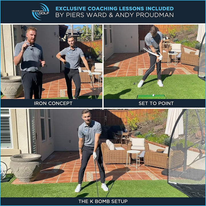 ME AND MY GOLF Dual Turf Golf-Schlagmatte, Schwarz