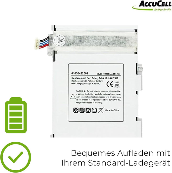 Akku kompatibel mit Samsung SM-T530, Samsung Galaxy Tab 4 10.1 EB-BT530FBE 6800mAh
