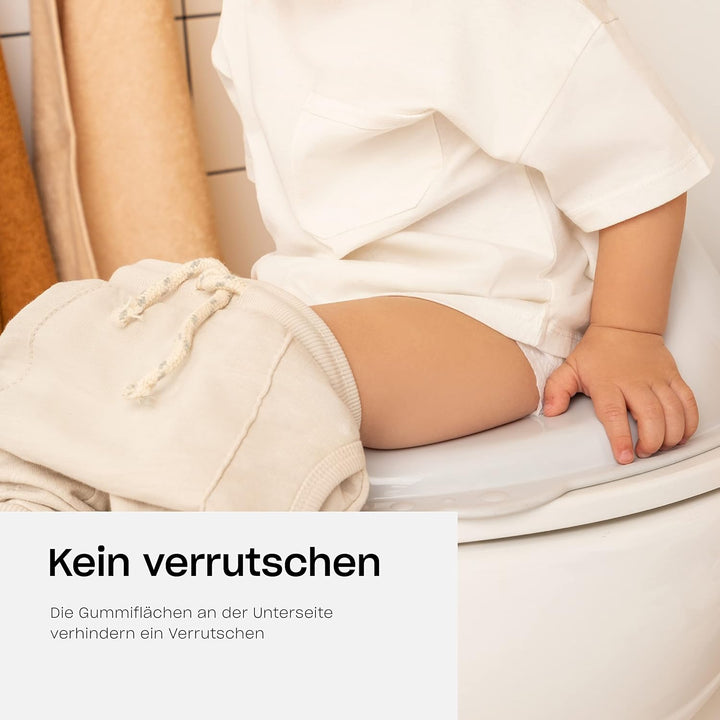 Hylat Baby Kinderhocker & Kindertoilettensitz Set - Rutschfester Tritthocker + Toilettenaufsatz für