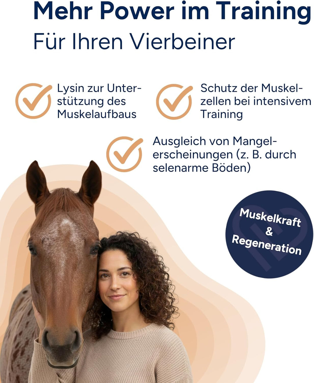 NutriLabs Vitamin E, Selen & Lysin Pulver zur Unterstützung des Muskelaufbaus bei Sportpferden, 3,0