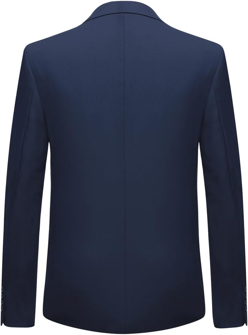 Allthemen Herrenanzug 2 Teilig Slim Fit Anzüge Business Hochzeitanzug für Männer XS Dunkelblau, XS D