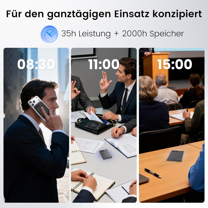NEWYES Ailog KI Digitales Diktiergerät mit dedizierter App,Transkribieren und Zusammenfassen,35 Stun