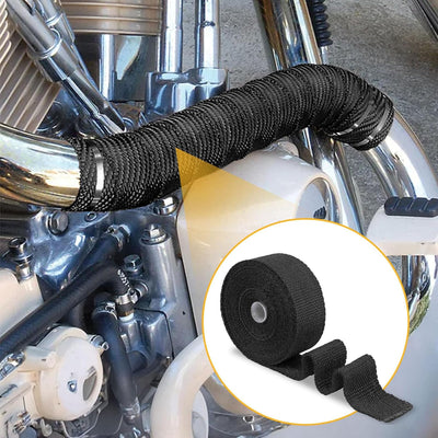 eupdd 15M Hitzeschutzband Auspuff Dichtband: Auspuff Hitzeschutzband mit 10 Stück 300mm Edelstahl Ka