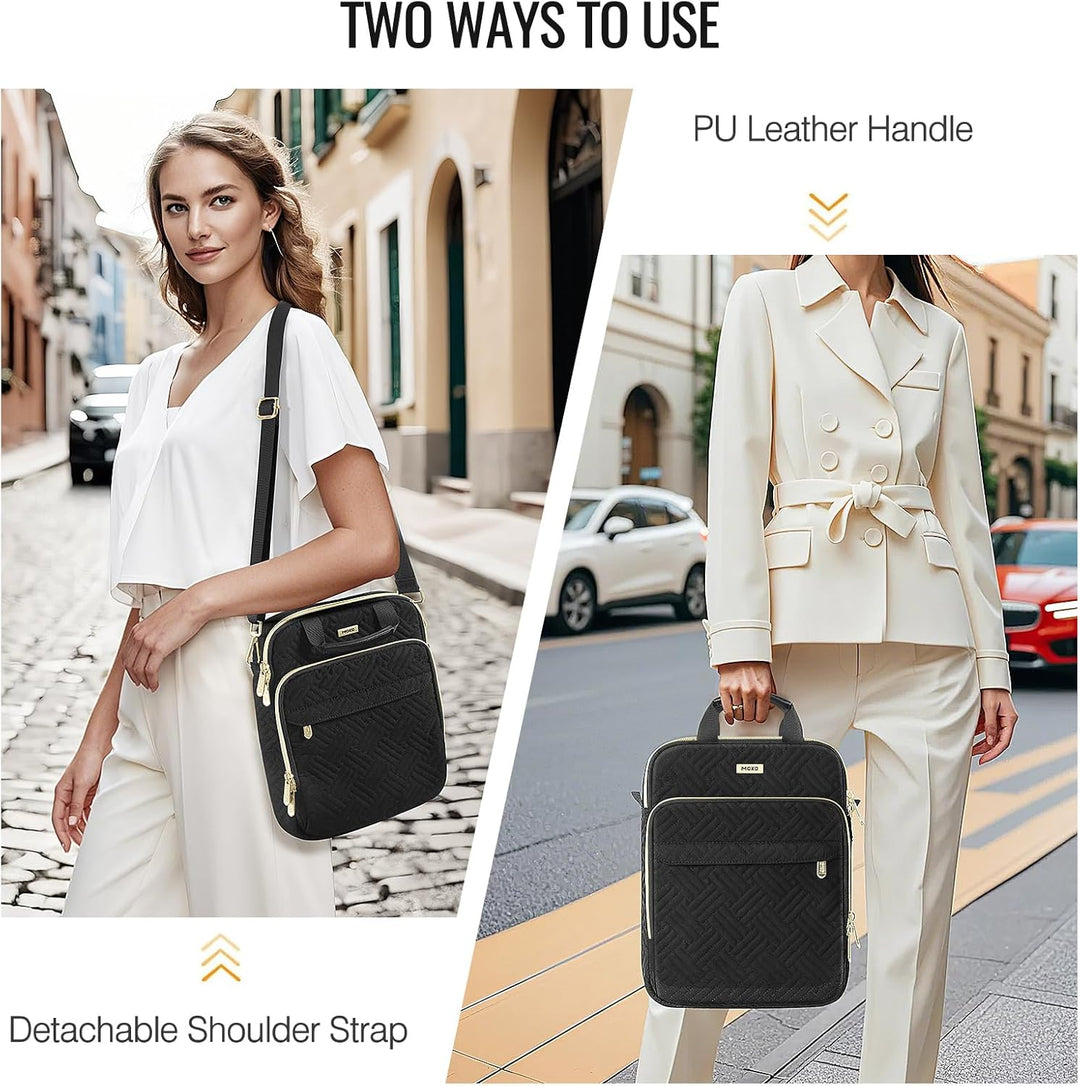 MoKo 15,6 Zoll Puffer Laptop Tasche, Gepolsterte Laptoptasche mit Schultergurt & Schultergurt, für M