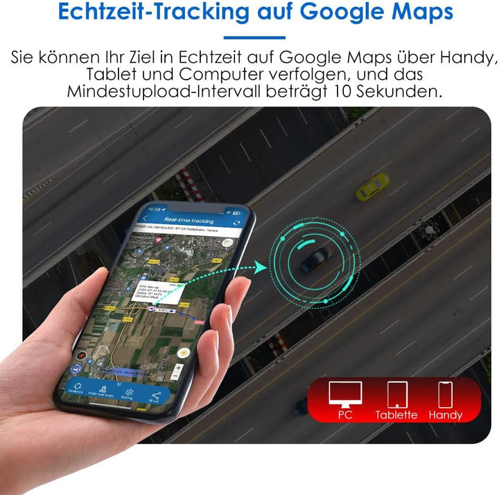 TKMARS 4G Mini-GPS-Tracker GPS Tracker mit SIM Karte mit Mehreren Alarmen,Langer Lebensdauer,Stark M