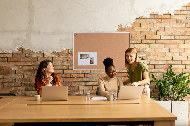 Bi-Office Korktafel New Generation, Mit Aluminiumrahmen, Hochwertige Naturkorkoberfläche, Pinnwand,