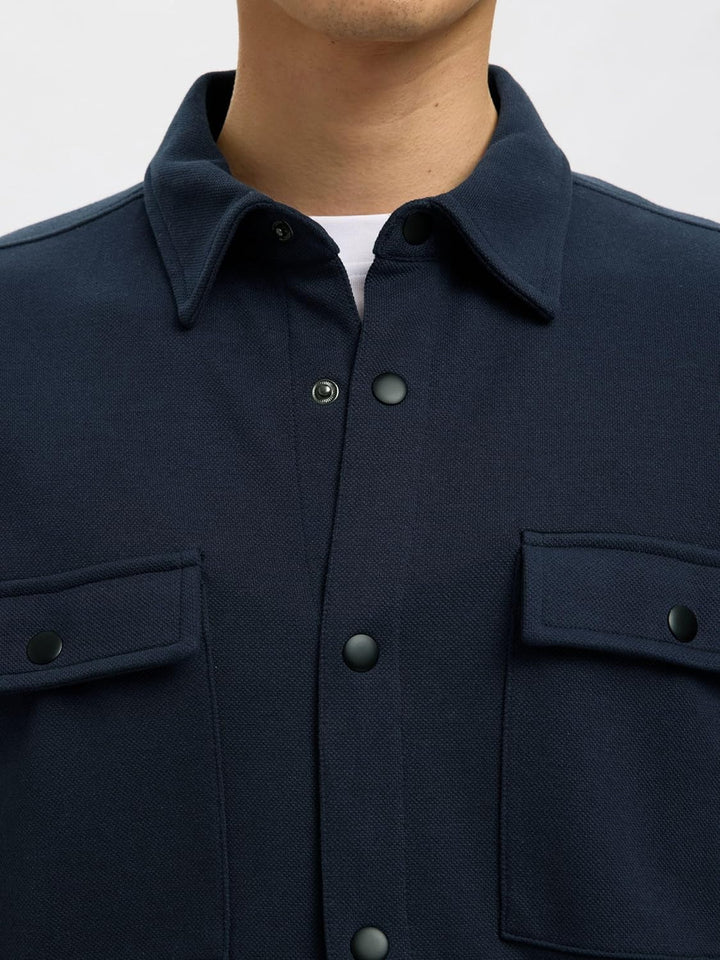 SELECTED HOMME Male Overshirt Klassisches S Blau (Navy Blazer), S Blau (Navy Blazer)