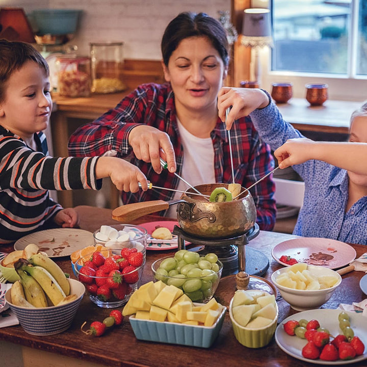 Bestonzon Fonduegabeln aus Edelstahl – Käsefonduegabel mit hitzebeständigem Griff für Schokolade, Fo