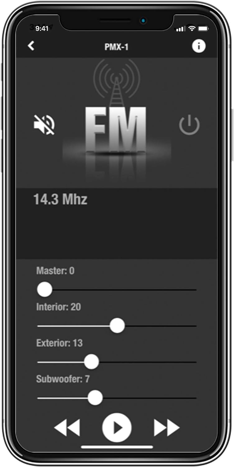 Rockford Fosgate Marine PMX-RGB Controller Color OPTIX - Bis zu 8 Lautsprecher oder Subwoofer steuer