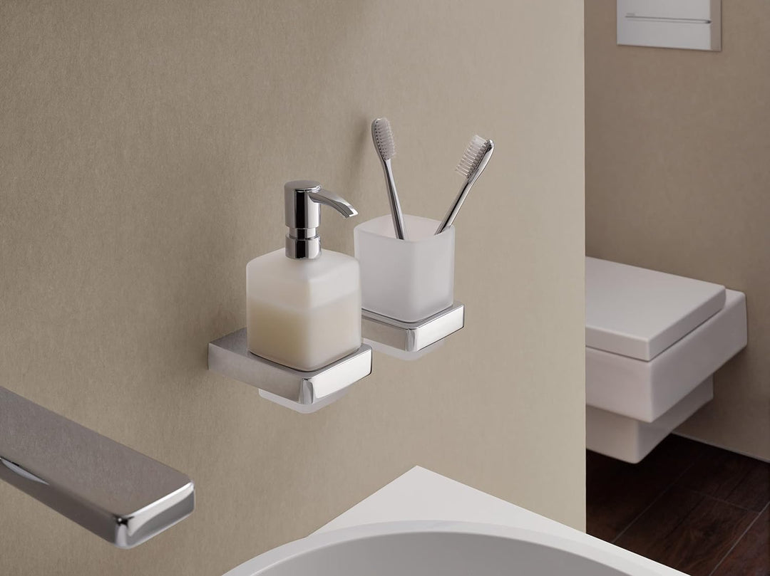 EMCO Trend Seifenspender für Flüssigseifen, Glas satiniert, Inhalt 155ml, Badaccessoires, Wandmontag