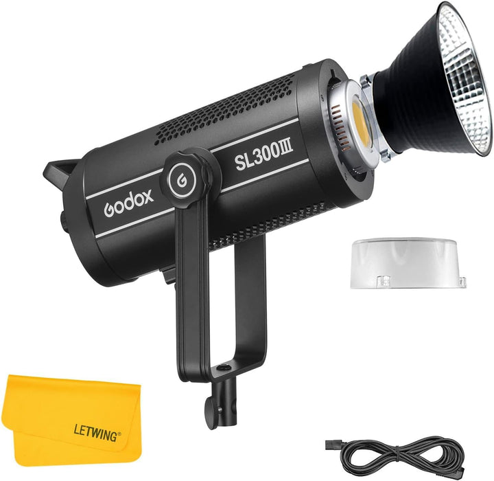Godox SL300III SL300WIII LED Videoleuchte, 5600K TLCI 97 CRI 96, Silent Mode, APP Bluetooth Steuerun