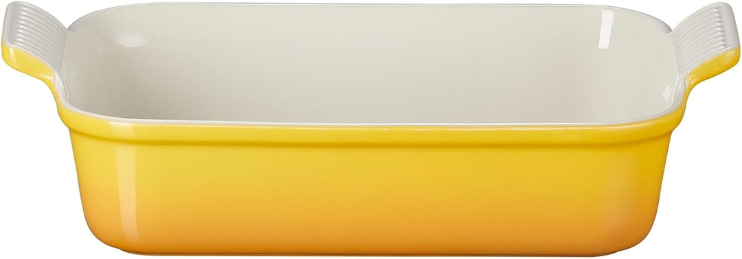 Le Creuset Rechteckige Auflaufform Tradition aus Steinzeug, 26 cm, 2.4 Liter, Nectar, 71102266720001
