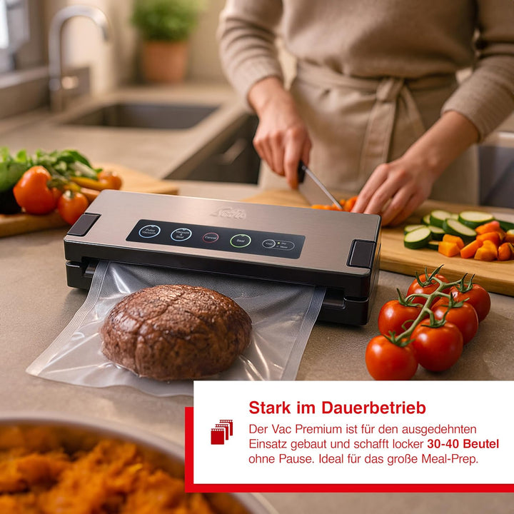 Solis Vakuumiergerät Vac Premium 574 - Einschweissgerät für Lebensmittel - Vakuumierer/Folienschweis