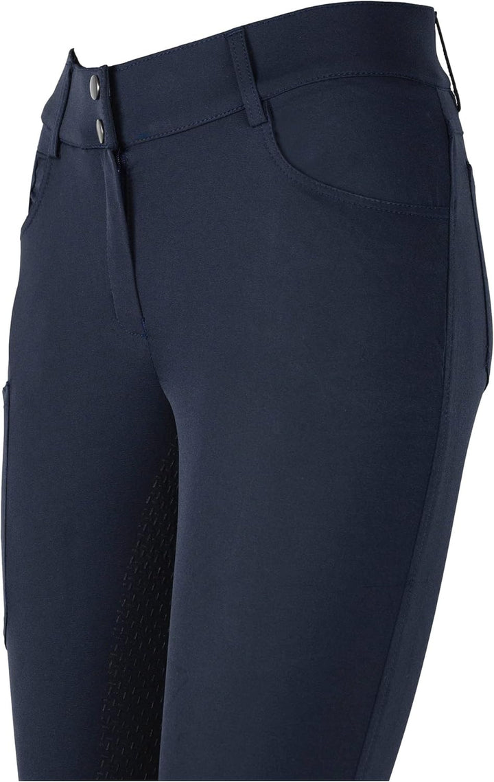 Lazura - Damen Reithose Pia | Vollbesatz aus Silikon | Reiterhose mit seitlicher Handytasche & 4 Ein