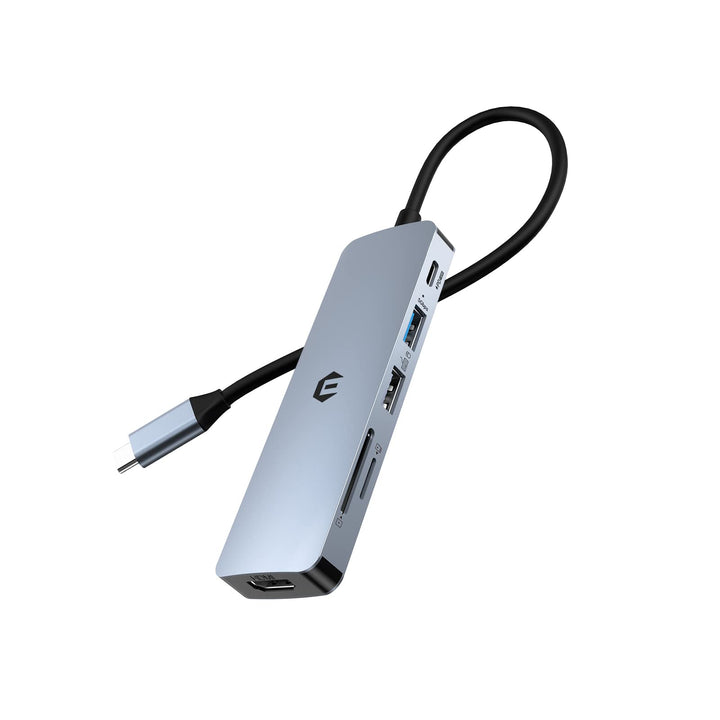 HOPDAY USB C Hub, 6 in 1 USB C Adapter für MacBook Air/Pro, Dual Display 4K HDMI Docking Station HD-