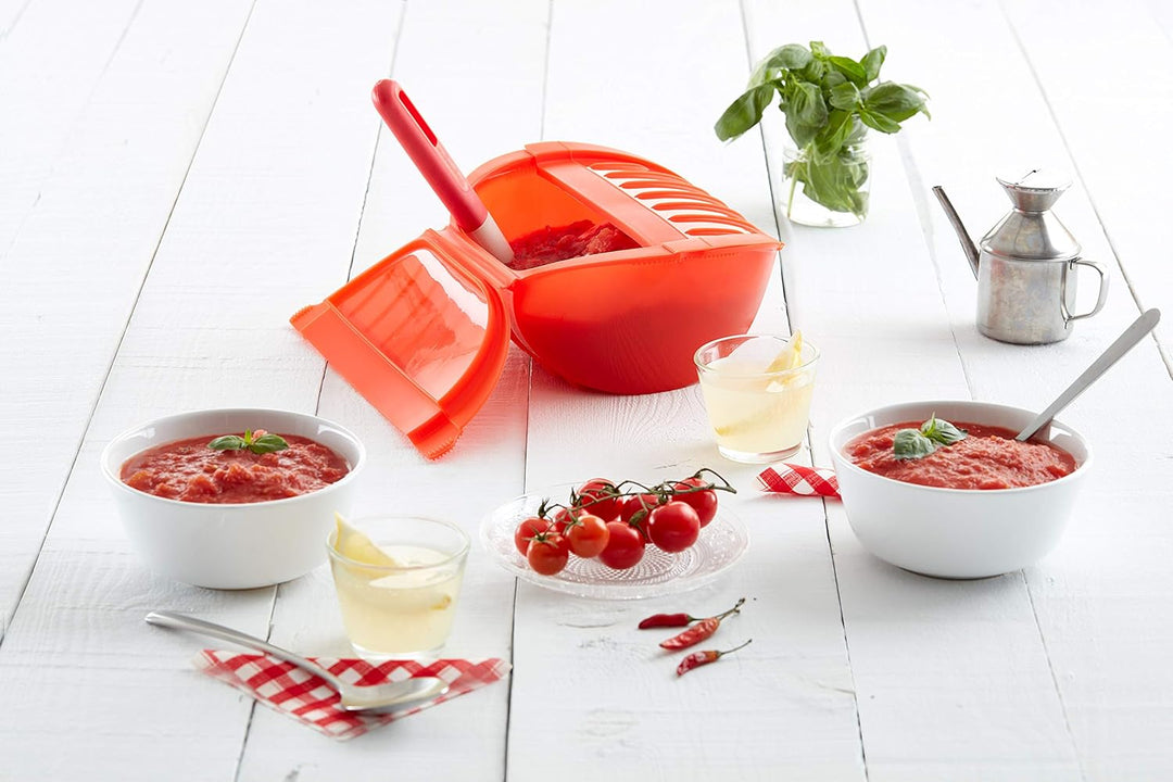 Lékué Ogya rojo Dampfbox XL in rot, Kunststoff, 1000 ml Rot 15x10x8 cm Dampftiefe Tasche, Rot 15x10x