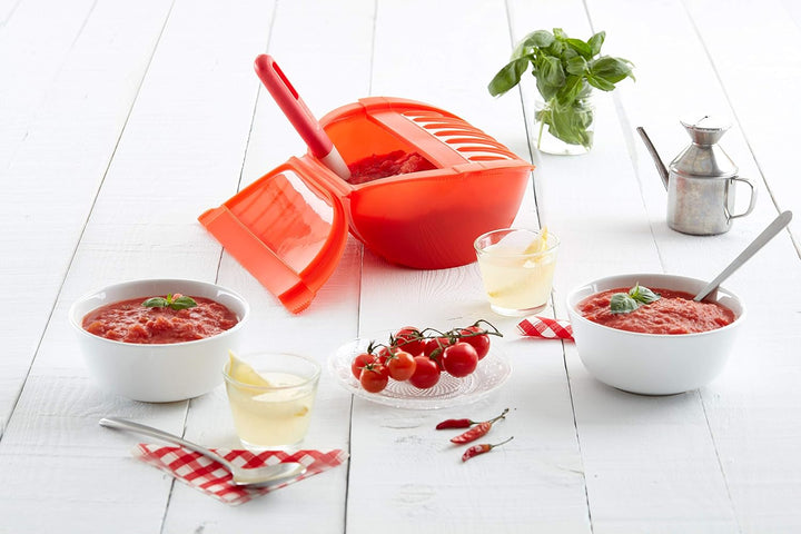 Lékué Ogya rojo Dampfbox XL in rot, Kunststoff, 1000 ml Rot 15x10x8 cm Dampftiefe Tasche, Rot 15x10x