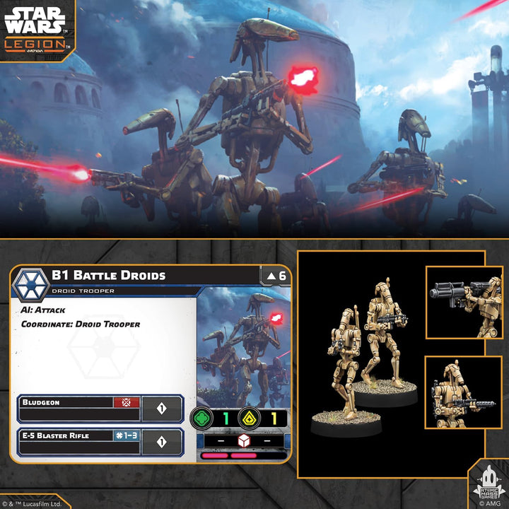 Asmodee, Star Wars: Legion – B1 Battle Droids, Erweiterung, Atomic Mass Games, Tabletop, 2 Spieler,