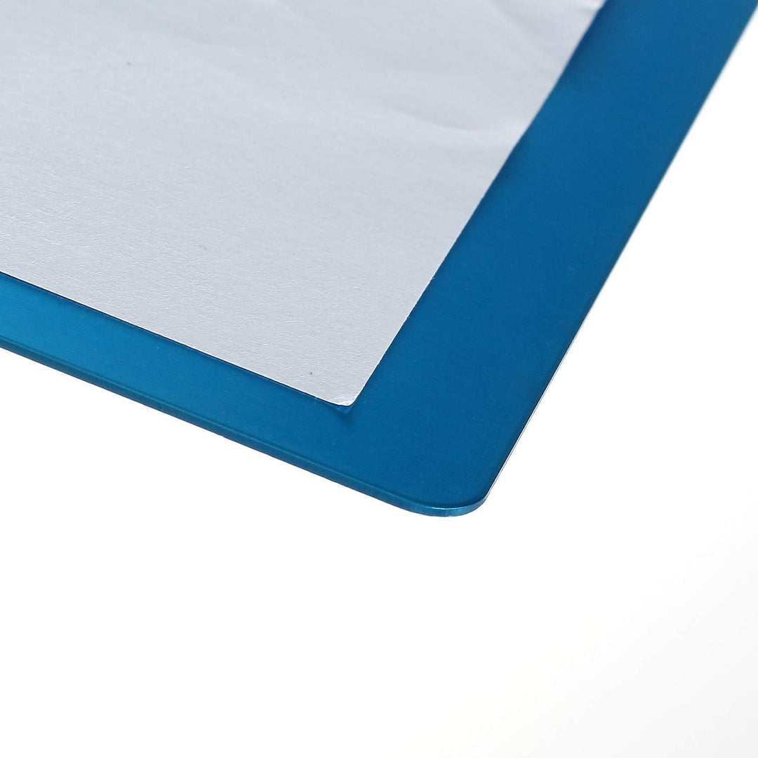 6er Alu Klemmbrett A4 mit gummierter Metalklemme, Schreibbrett DIN A4 mit Aufhängeose, Pad Halter Cl