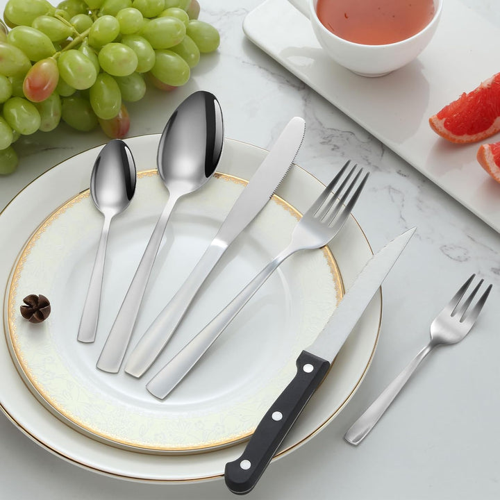 Pleafind Besteck Set, 36 Teilig Besteck für 6 Personen, Hochwertiges Besteckset aus Edelstahl, Beste