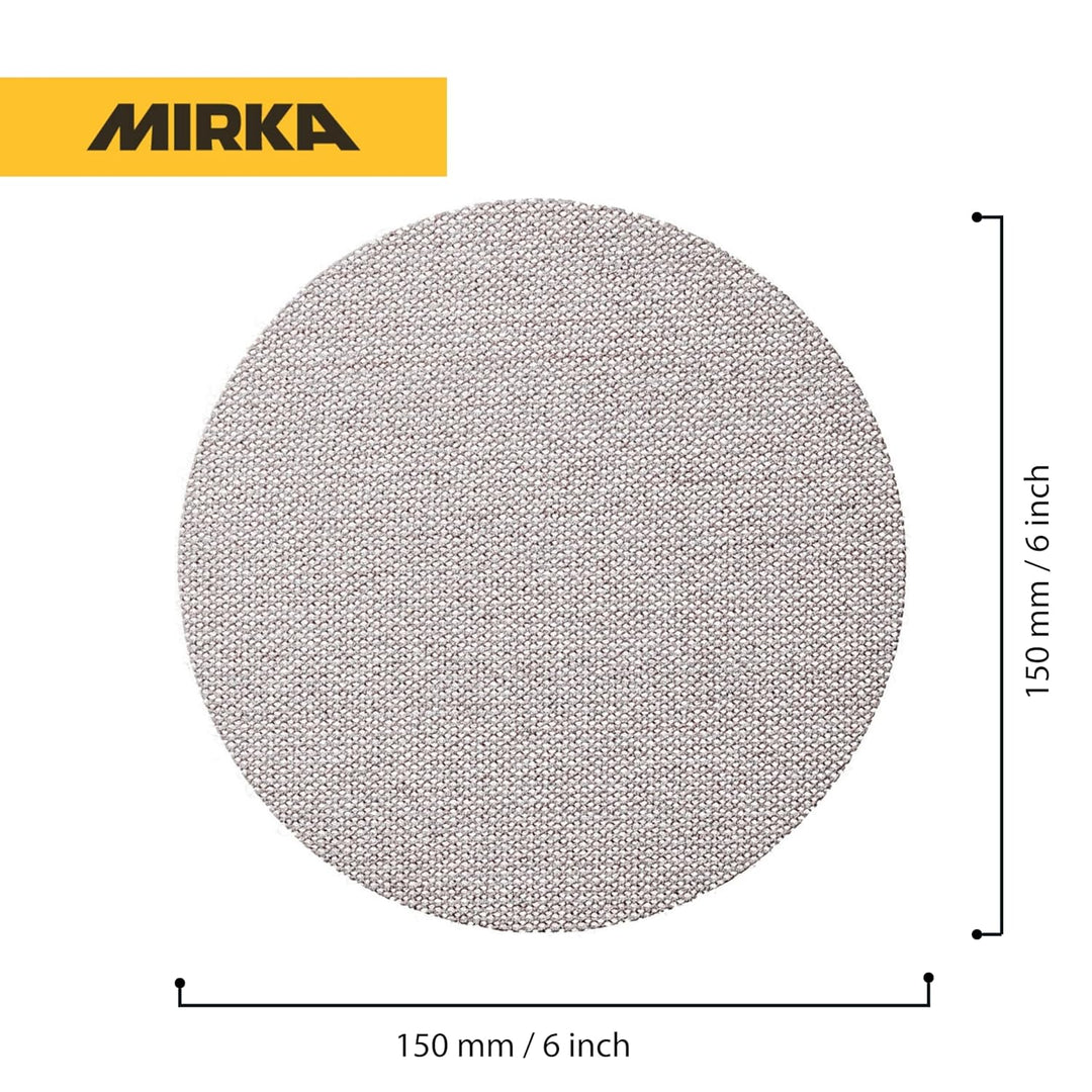 Mirka Abranet Ace Netz Schleifscheiben Ø 150mm Klett / Korn P80 / 50 Stk / Für alle 150mm Exzentersc
