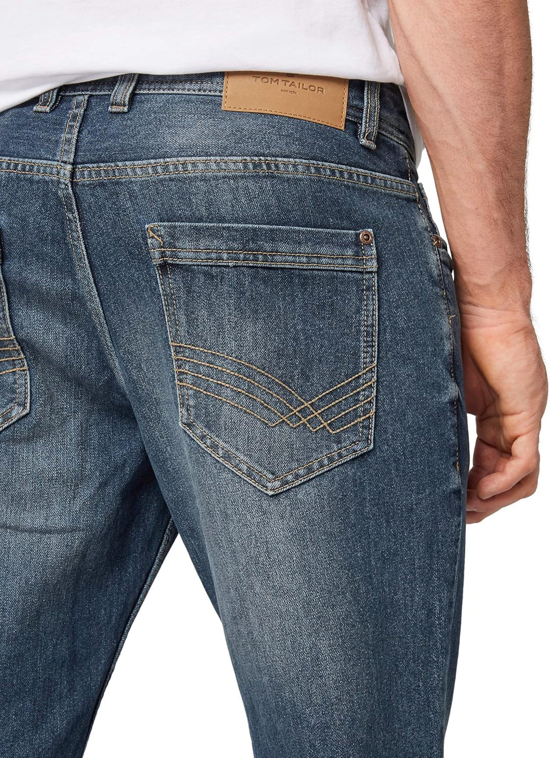 TOM TAILOR Herren Marvin Straight Jeans 32W / 36L 10281 - Mid Stone Wash Denim, 32W / 36L 10281 - Mi