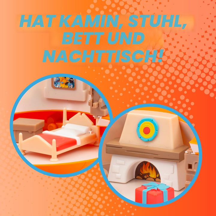 Die Schlümpfe, magisches Haus, das Sich öffnet, mit 1 Figur 5,5 cm und Zubehör, Stchlümpfe mit Stchl