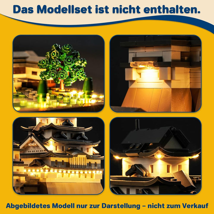 LocoLee Led Licht Set Kompatibel mit Lego Burg Himeji, Led Beleuchtungs Set Compatible with Lego 210