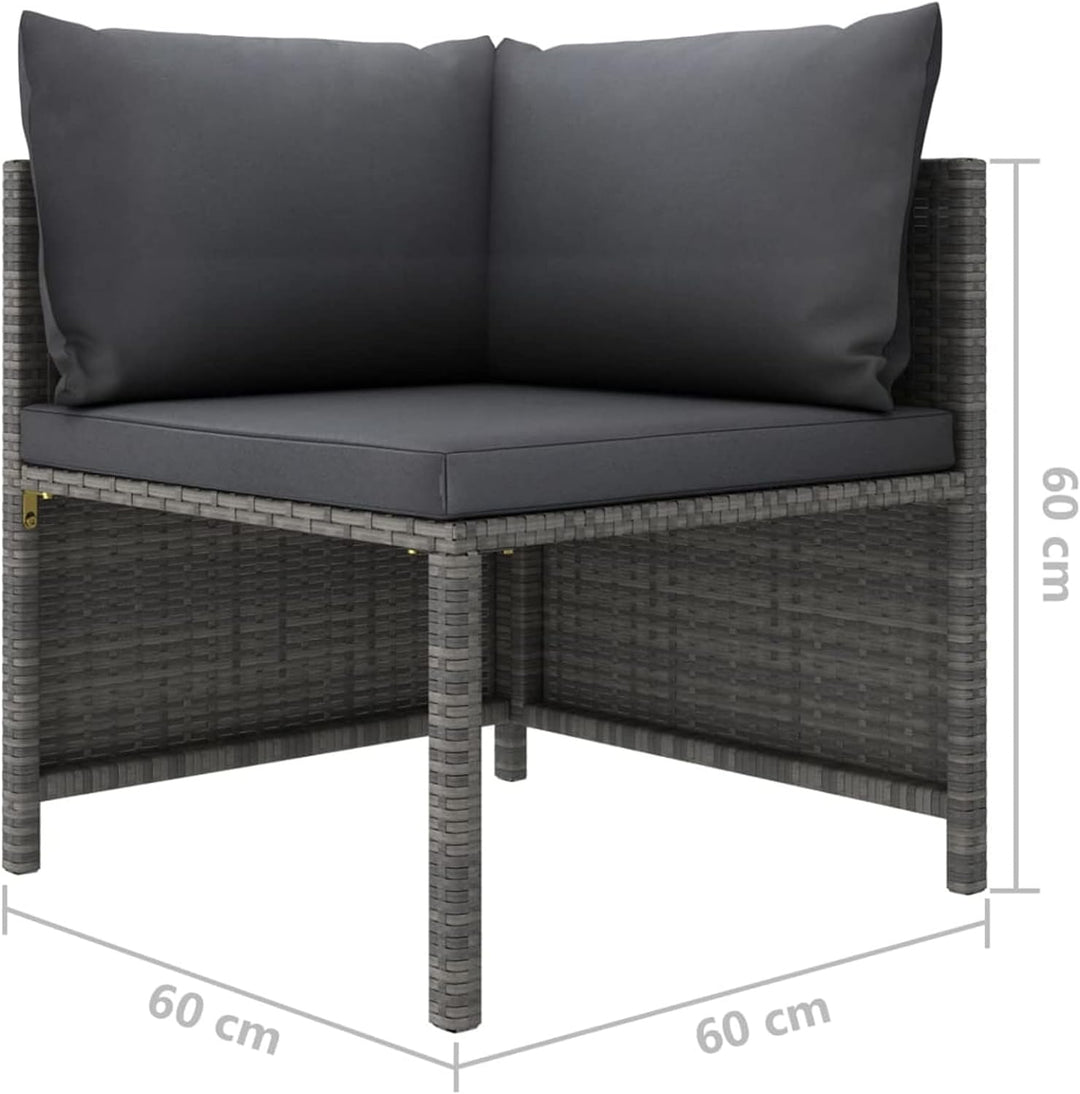Festnight Balkonmöbel für Keiner Balkon Lounge Kein Rattan Gartensofa 2 Sitzer Sofa Outdoor Gartenlo
