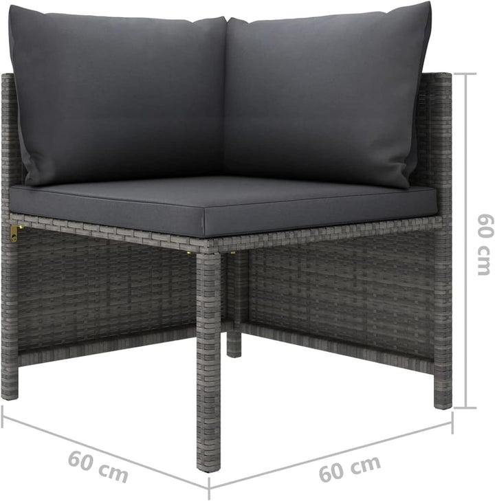 Festnight Balkonmöbel für Keiner Balkon Lounge Kein Rattan Gartensofa 2 Sitzer Sofa Outdoor Gartenlo