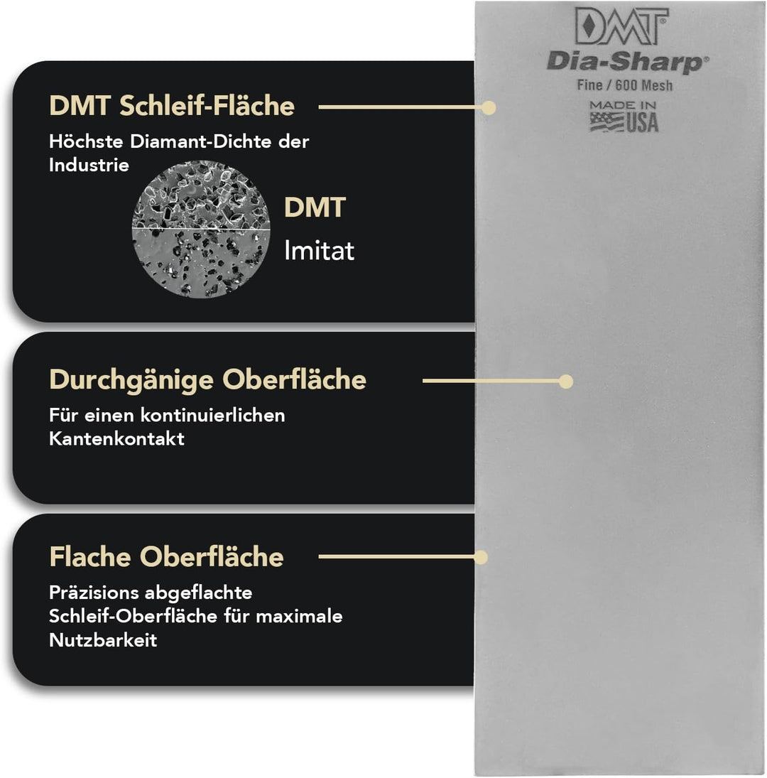 DMT Dia-Sharp Schärfblock, durchgehende Diamantbeschichtung, fein, 20,3 cm / 8 Zoll, D8F