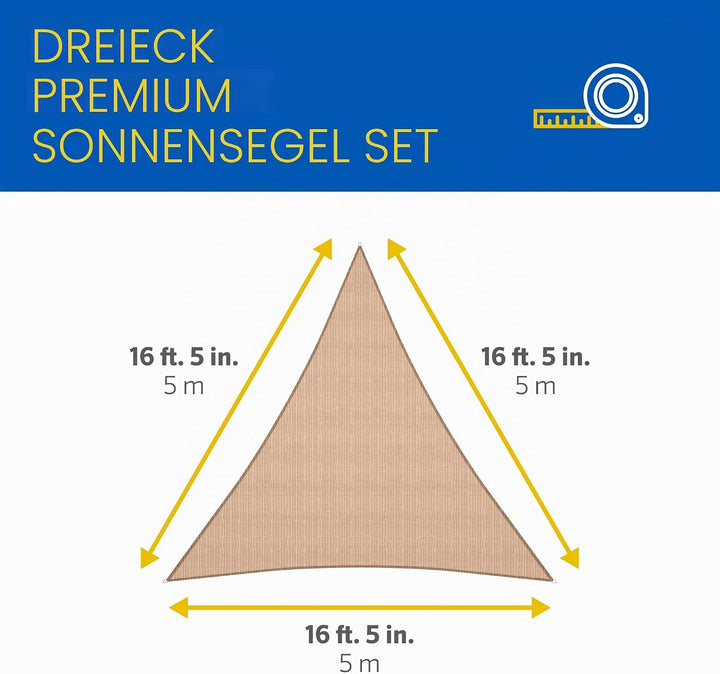 Coolaroo Sonnensegel 458157 300 cm Dreieck Buche 16'5" Triangle beech, 16'5" Triangle beech
