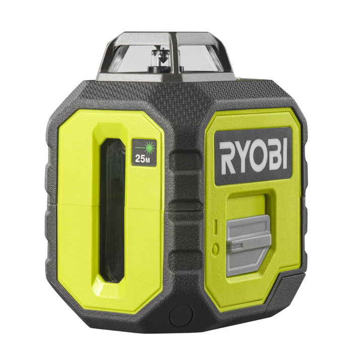 RYOBI batteriebetriebener 360˚ Laser RB360GLL (25 m, Selbstnivellierung 4°, Laserwellenlänge 520nm±