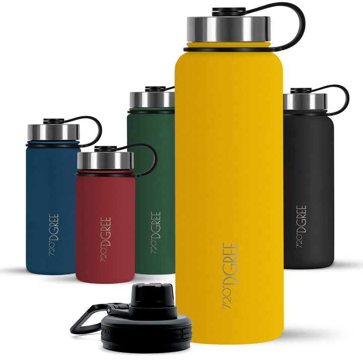 720°DGREE Edelstahl Trinkflasche “noLimit” – 710ml - Auslaufsicher, Kohlensäure geeignet, BPA-Frei -