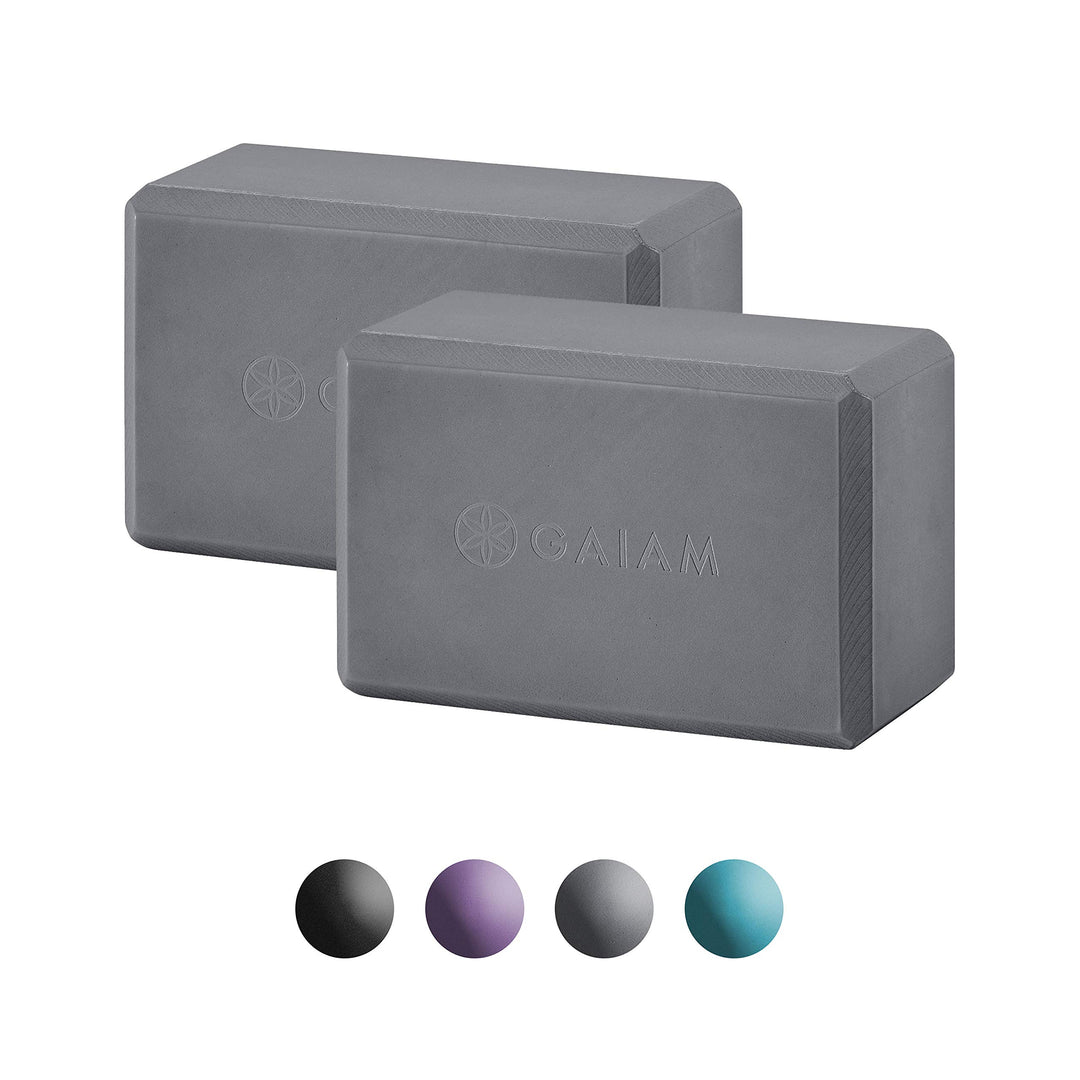 KRETIX Gaiam Essentials Yoga-Block (2er-Set) - stützende, weiche, rutschfeste Schaumstoffoberfläche