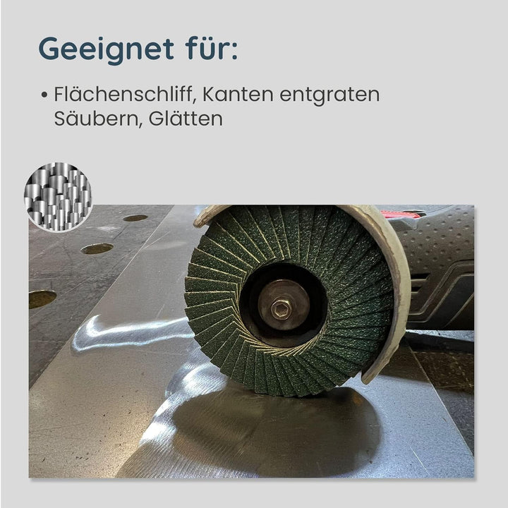 5er Set Fächerscheiben K:40/60/80/120/180 76x10mm passend für mini Akku Winkelschleifer wie Bosch GW