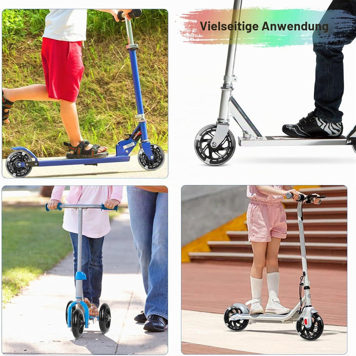 Leuchtende Stunt Scooter Rollen, 4 Stück LED-Lichtrollen, 120mm Led Scooter Ersatzräder Räder mit AB