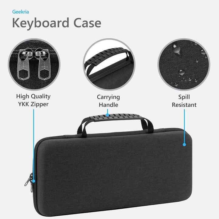 Geekria Tenkeyless TKL Tastaturhülle, Hartschalen-Reisetragetasche für 80% kompakte 87 Tasten Comput