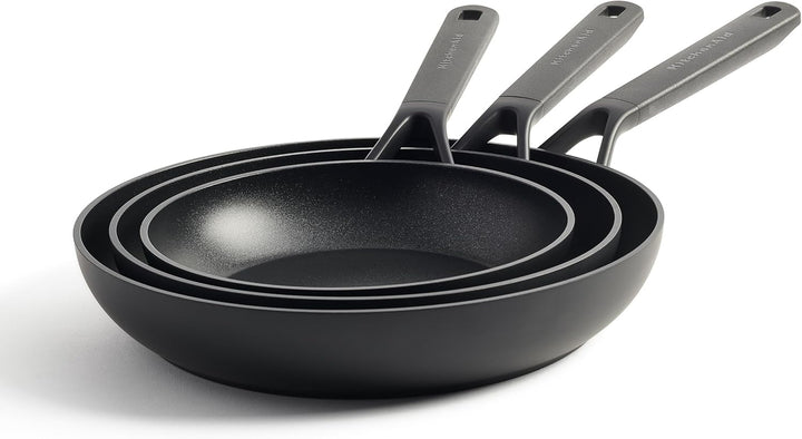 KitchenAid Classic Bratpfannen-Set 20cm, 24cm und 28cm, Hart Anodisiert, PFAS-freie Gesunde Keramisc